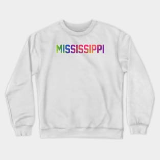Mississippi Tie Dye Jersey Letter Crewneck Sweatshirt